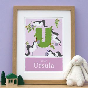 Unicorn Print by Doodlebump