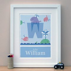 personalised whale print main image