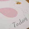 personalised flower birthday card close up of words